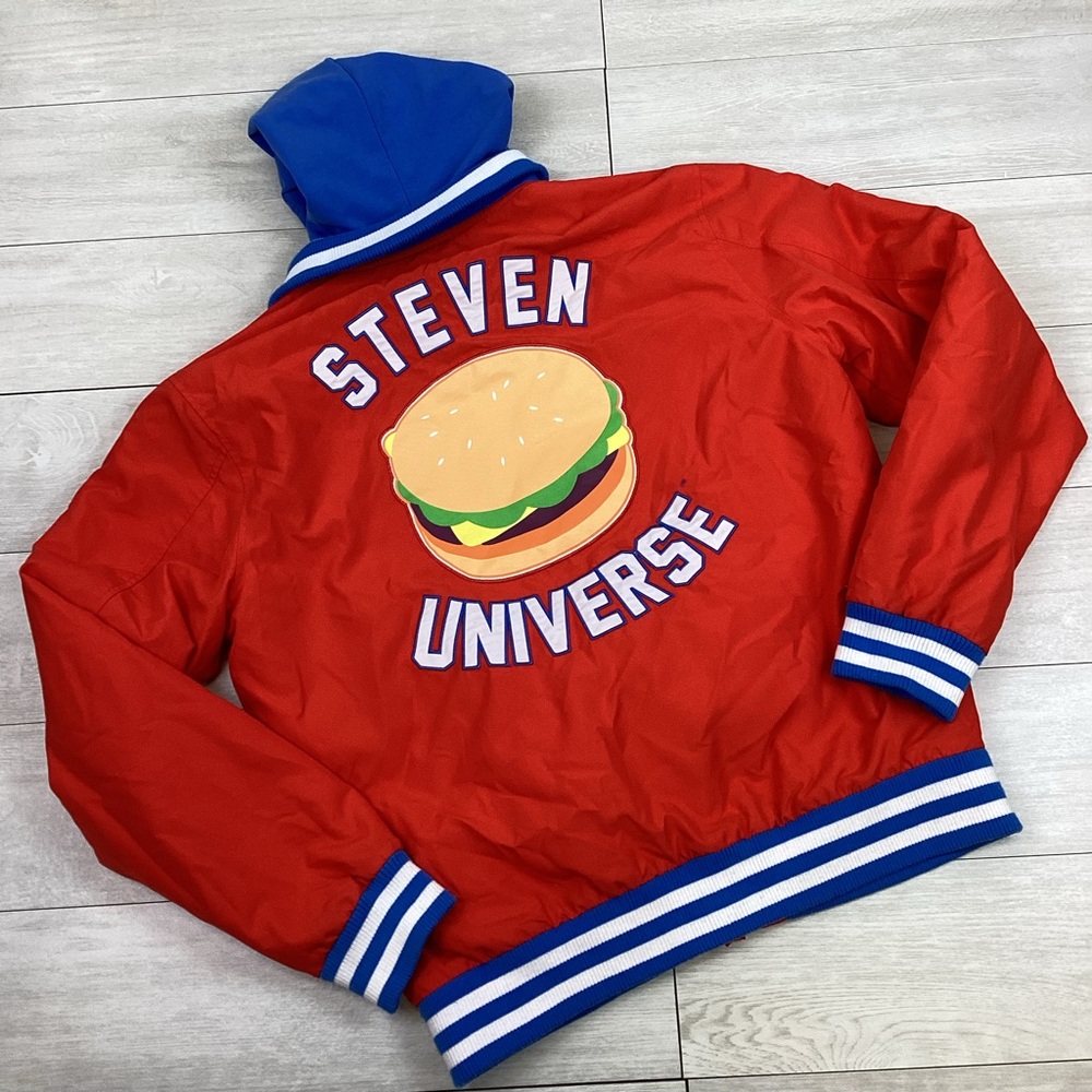 Cartoon Network Steven Universe Jacket Varsity Snap Cheeseburger Hooded …
